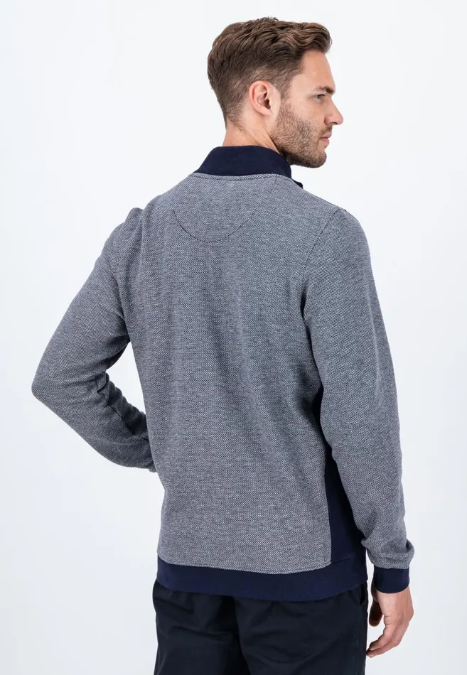 FYNCHHATTON Parting Jacket Made Of Cotton In Twocolor Look Navy Men Cardigan