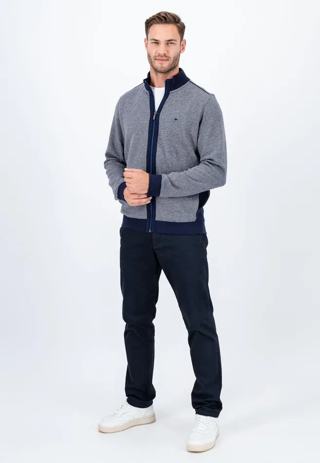 FYNCHHATTON Parting Jacket Made Of Cotton In Twocolor Look Navy Men Cardigan