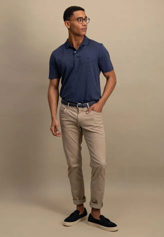 FYNCHHATTON Polo Shirt With A Subtle LogoTail Summer Breezenavystrong Blue Men Polo Shirt