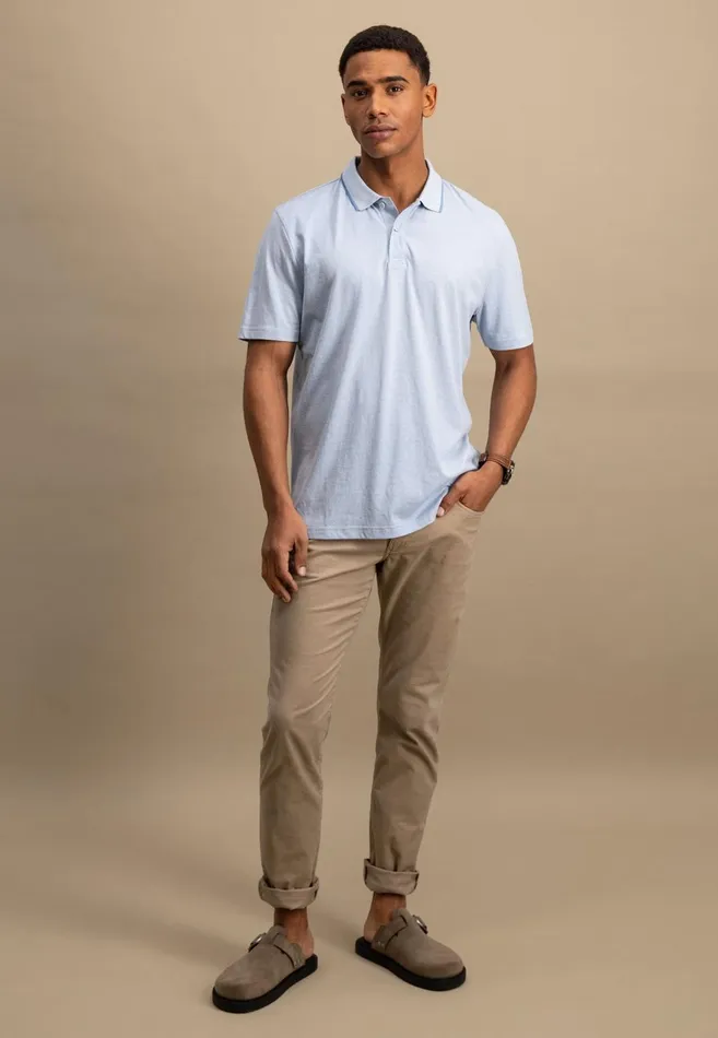 FYNCHHATTON Polo Shirt With A Subtle LogoTail Summer Breezenavystrong Blue Men Polo Shirt
