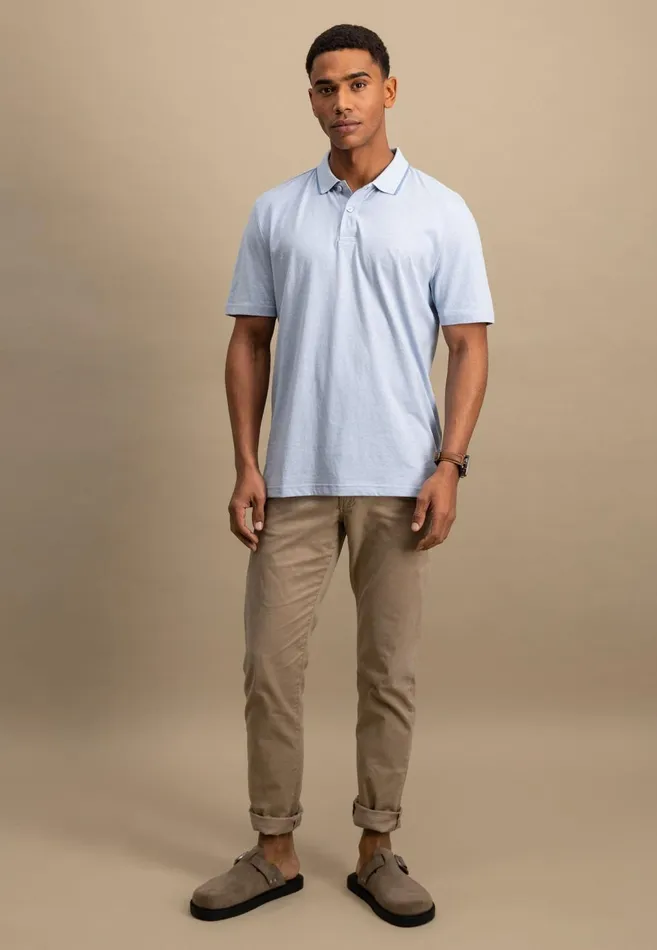 FYNCHHATTON Polo Shirt With A Subtle LogoTail Summer Breezenavystrong Blue Men Polo Shirt