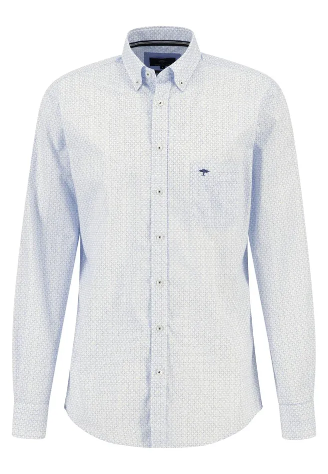 FYNCHHATTON Premium Cotton Shirt Offwhitenightwavenavy Men Sale