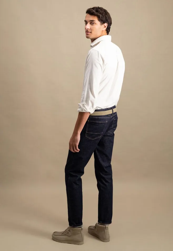 FYNCHHATTON Shirt Made Of Fine Cord With Push Buttons Navywinter Whitecloud Bluehazel Men Shirts