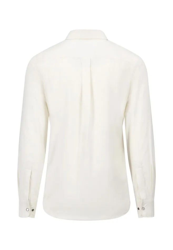 FYNCHHATTON Shirt Made Of Fine Cord With Push Buttons Navywinter Whitecloud Bluehazel Men Shirts
