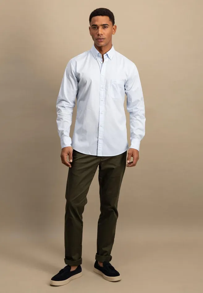 FYNCHHATTON Shirt With Buttondown Collar Summer Breezenavywhite Men Shirts