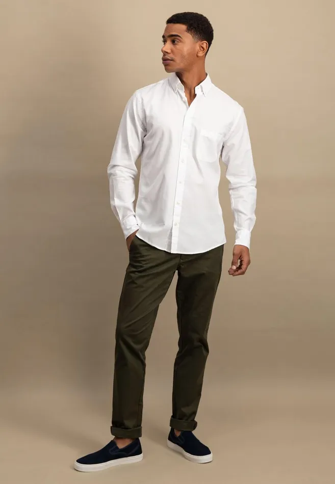 FYNCHHATTON Shirt With Buttondown Collar Summer Breezenavywhite Men Shirts