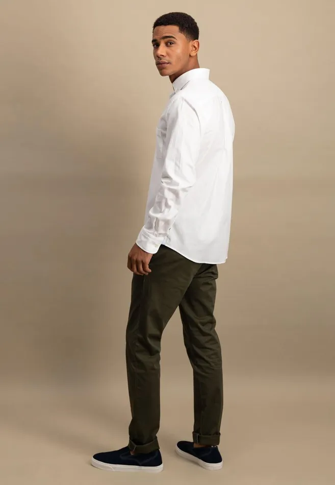 FYNCHHATTON Shirt With Buttondown Collar Summer Breezenavywhite Men Shirts