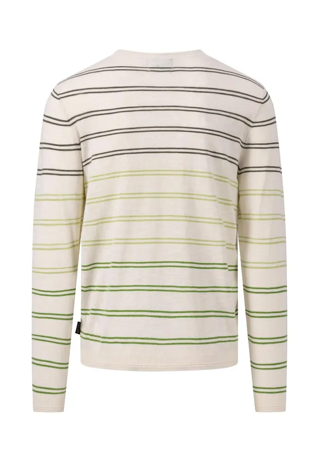 FYNCHHATTON Striped Cotton Linen Sweater Offwhitedusty Olivemidnight Men Sweater FYNCHHATTON Striped Cotton Linen Sweater Offwhitedusty Olivemidnight Men Sweater