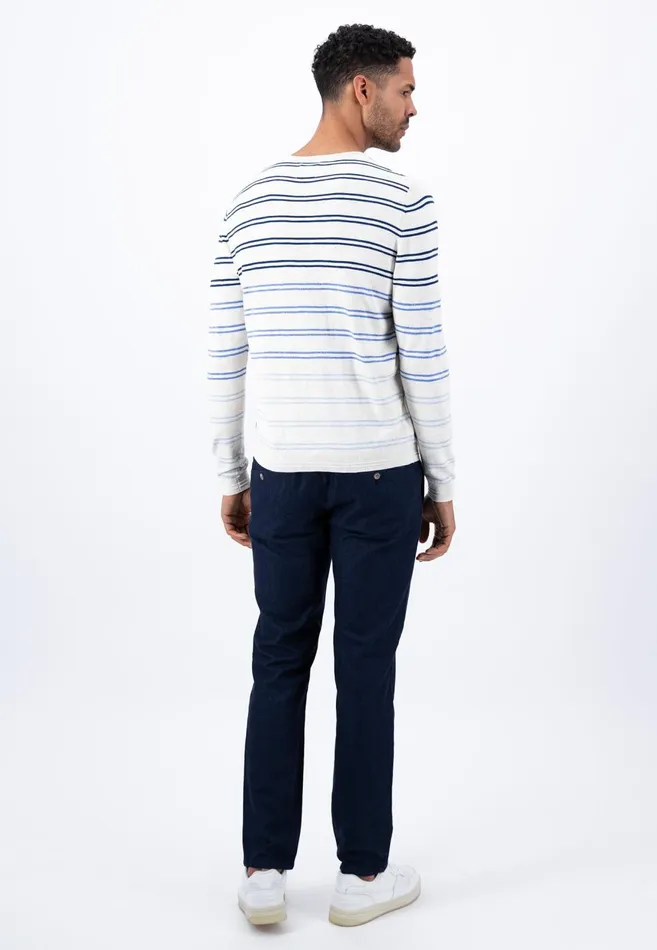 FYNCHHATTON Striped Cotton Linen Sweater Offwhitedusty Olivemidnight Men Sweater FYNCHHATTON Striped Cotton Linen Sweater Offwhitedusty Olivemidnight Men Sweater