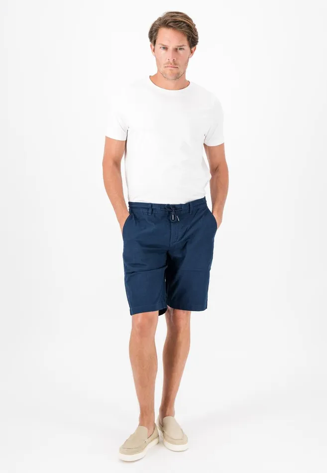 FYNCHHATTON Subtle Bermuda From Linen Mix Dark Navystonedusty Olive Men Shorts FYNCHHATTON Subtle Bermuda From Linen Mix Dark Navystonedusty Olive Men Shorts