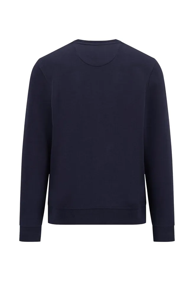 FYNCHHATTON Sweater With A Circular Neckline Poppy Rednew Offwhitenavy Men Sweater