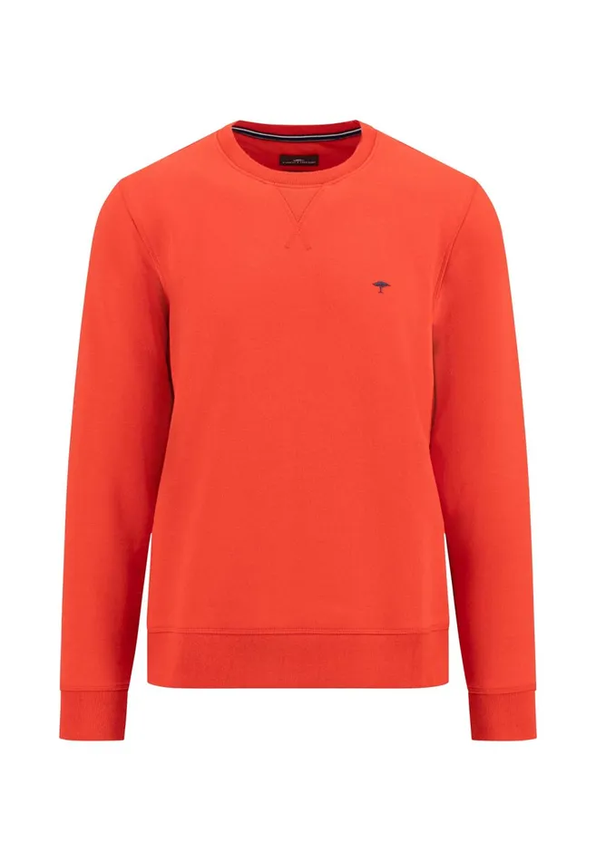 FYNCHHATTON Sweater With A Circular Neckline Poppy Rednew Offwhitenavy Men Sweater