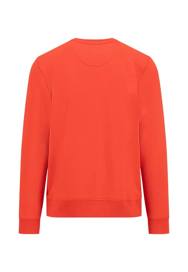 FYNCHHATTON Sweater With A Circular Neckline Poppy Rednew Offwhitenavy Men Sweater