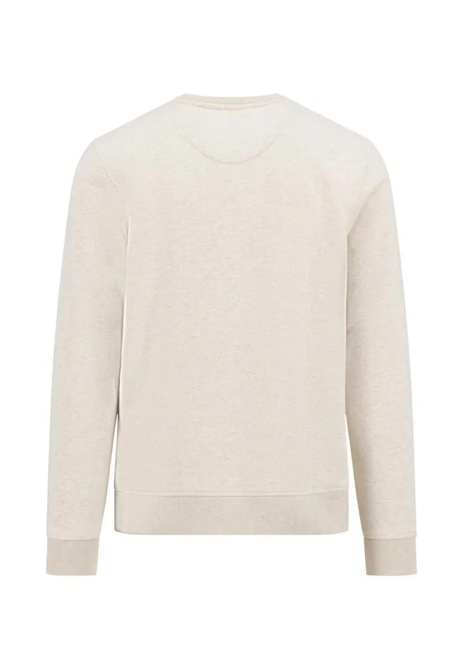 FYNCHHATTON Sweater With A Circular Neckline Poppy Rednew Offwhitenavy Men Sweater