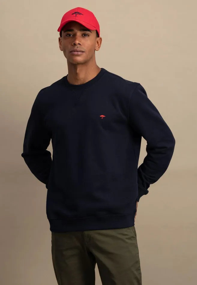 FYNCHHATTON Sweater With A Circular Neckline Poppy Rednew Offwhitenavy Men Sweater