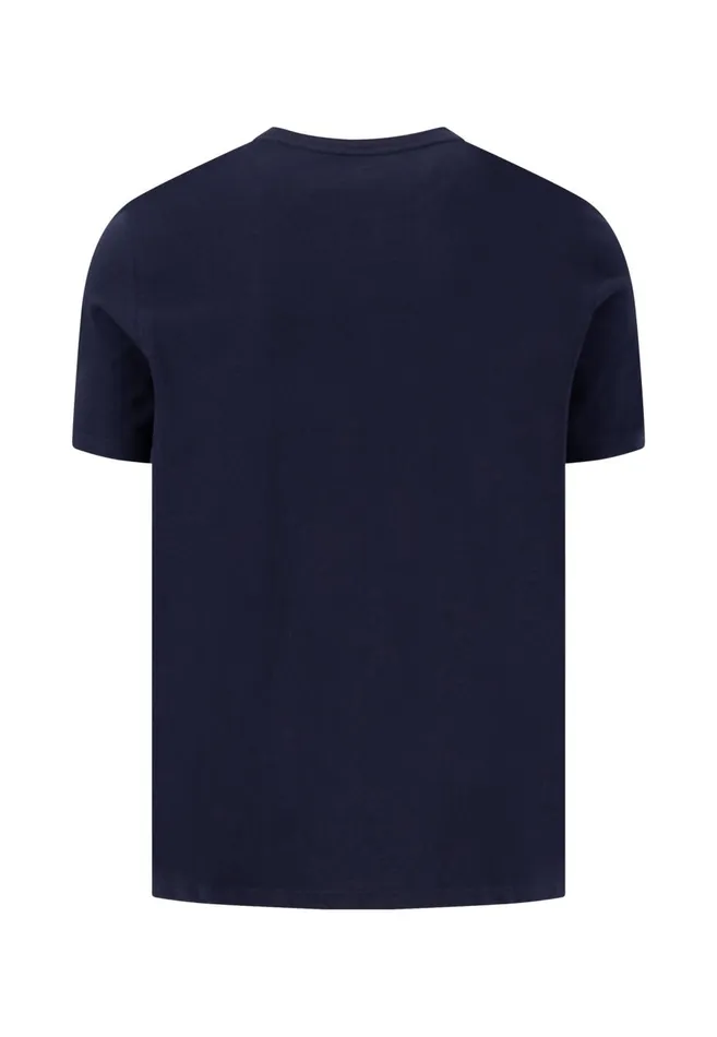 FYNCHHATTON Tshirt With A Round Neckline With Logoprint Navywhite Men Tshirts
