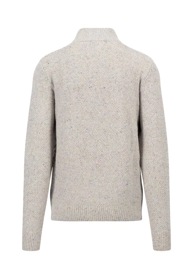 FYNCHHATTON Wollmix Sweater With A Braid Pattern Winter Whitecloud Blue Men Sweater