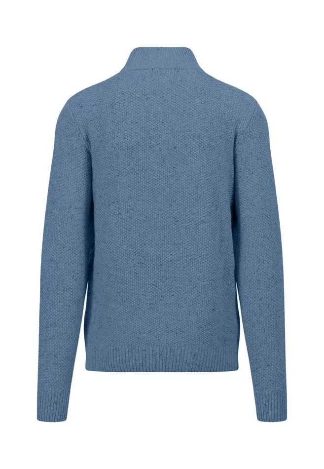 FYNCHHATTON Wollmix Sweater With A Braid Pattern Winter Whitecloud Blue Men Sweater