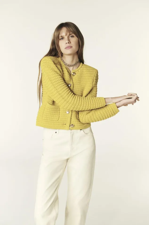 GaspardDecorative Knit Cardigan Clothing Baandsh Sweaters and Cardigans