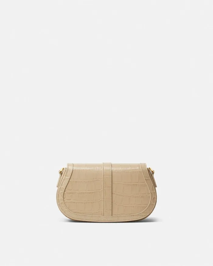 Greca Goddess Women Versace CrocEffect Greca Goddess Shoulder Bag Beige