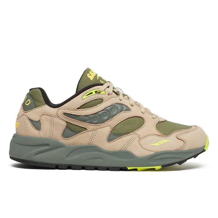 Grid Shadow 2 Premium Avocado Beige Lifestyle Saucony MenWomen