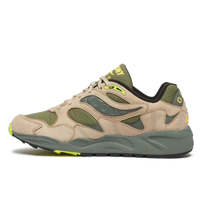Grid Shadow 2 Premium Avocado Beige Lifestyle Saucony MenWomen