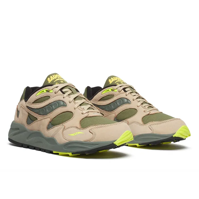 Grid Shadow 2 Premium Avocado Beige Lifestyle Saucony MenWomen