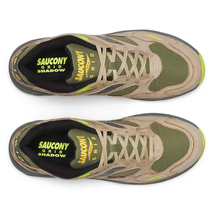 Grid Shadow 2 Premium Avocado Beige Lifestyle Saucony MenWomen