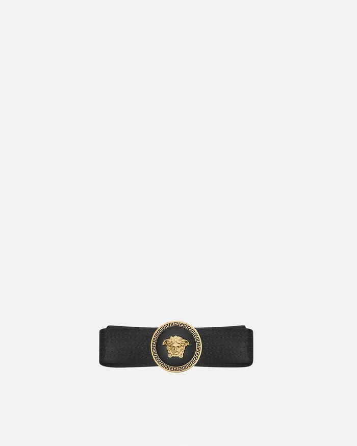 Hair Accessories Women Versace Gianni Ribbon Hair Clip Black