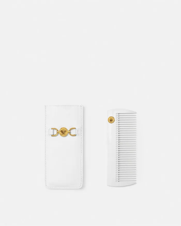 Hair Accessories Women Versace Medusa 03995 Hair Comb White