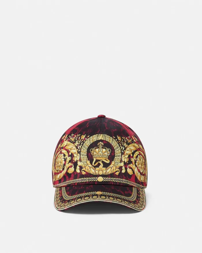 Hats and Caps WomenMen Versace Wild Barocco Baseball Cap Printred