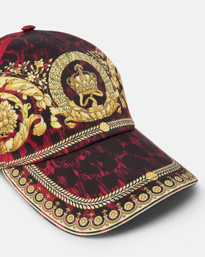 Hats and Caps WomenMen Versace Wild Barocco Baseball Cap Printred