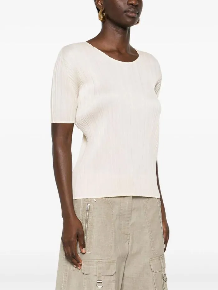 Henrik Vibskov Boutique AW23 Drop 2 Short Sleeve Top 8211 Light Beige Women Tops