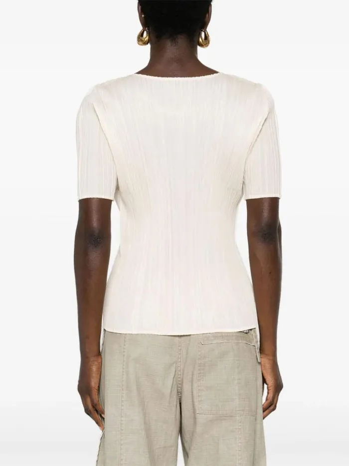 Henrik Vibskov Boutique AW23 Drop 2 Short Sleeve Top 8211 Light Beige Women Tops