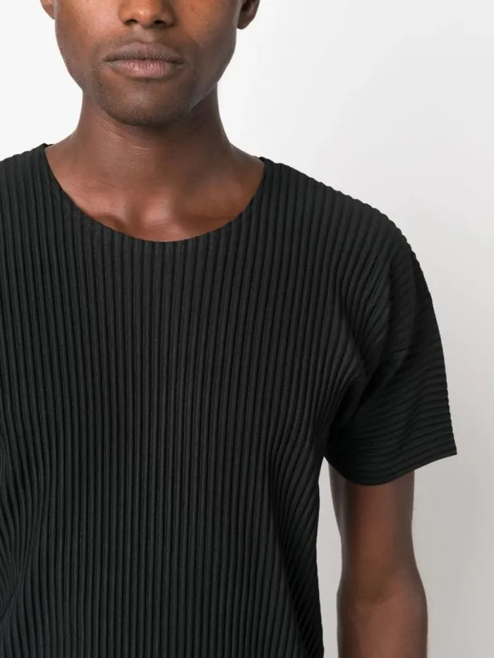 Henrik Vibskov Boutique AW23 Pleated Short Sleeve Shirt 8211 Black Men Shirts