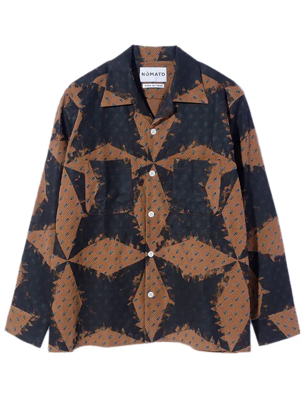 Henrik Vibskov Boutique Flannel Open Collar Shirt 8211 Brown Men Shirts