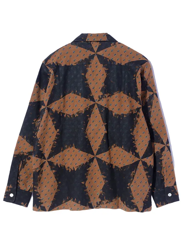 Henrik Vibskov Boutique Flannel Open Collar Shirt 8211 Brown Men Shirts