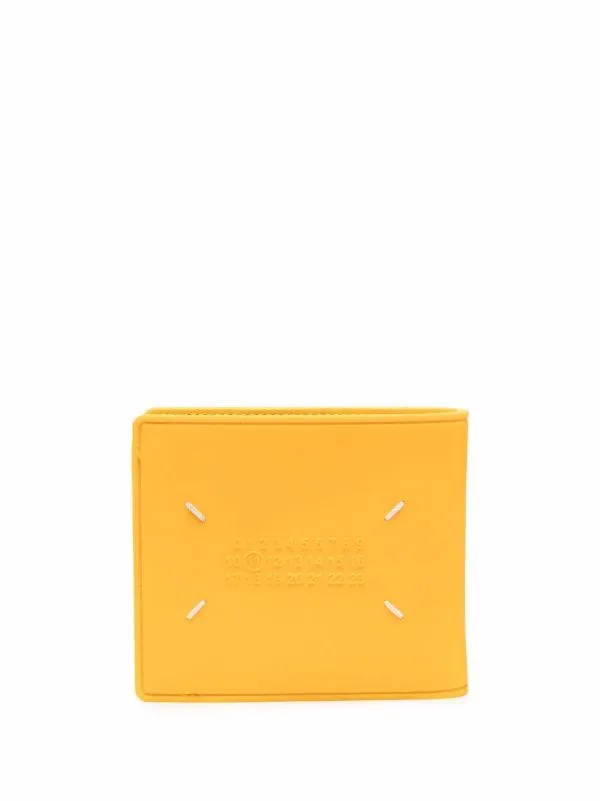 Henrik Vibskov Boutique FourStitch Logo BiFold Wallet 8211 Yellow Men Wallets Henrik Vibskov Boutique FourStitch Logo BiFold Wallet 8211 Yellow Men Wallets