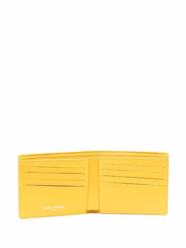 Henrik Vibskov Boutique FourStitch Logo BiFold Wallet 8211 Yellow Men Wallets