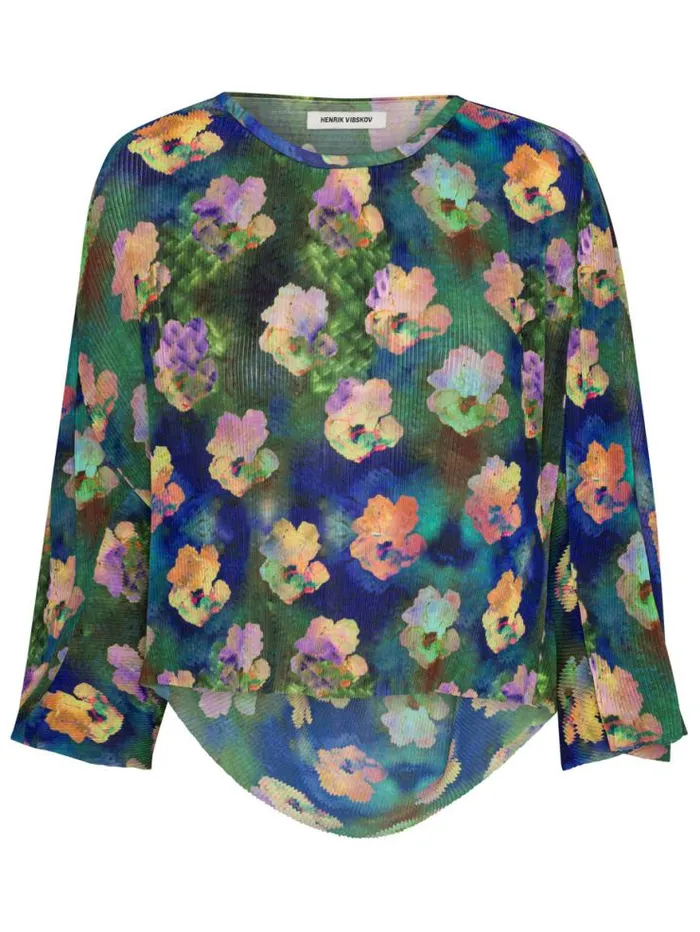Henrik Vibskov Boutique Index Plisse Blouse 8211 Blue Water Lily Paper Women Tops Henrik Vibskov Boutique Index Plisse Blouse 8211 Blue Water Lily Paper Women Tops