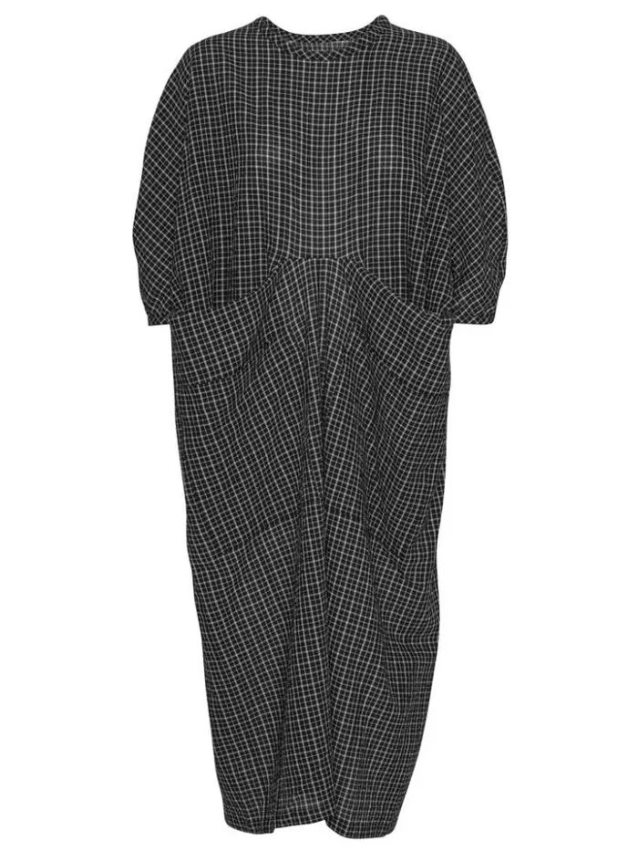 Henrik Vibskov Boutique Limp Dress 8211 Black White Checks Women Dresses