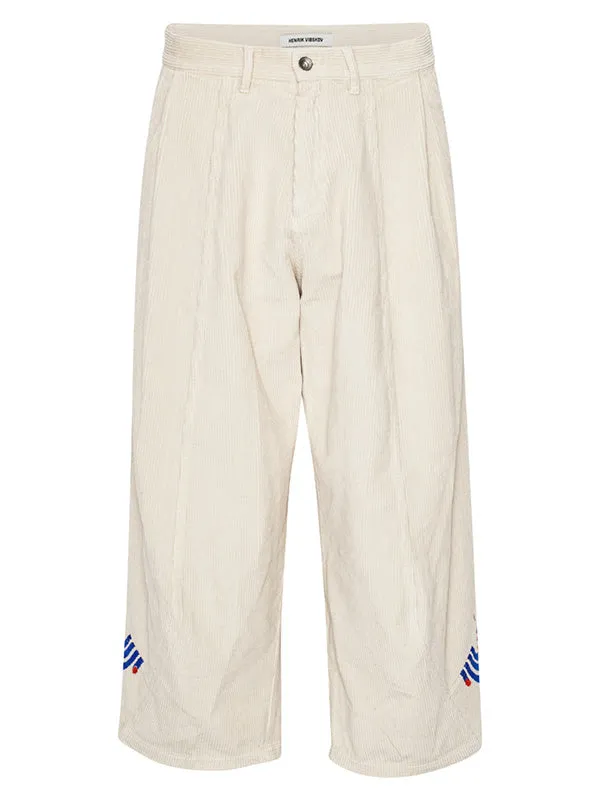 Henrik Vibskov Boutique Mojave Corduroy Pants 8211 Ecru Men Pants