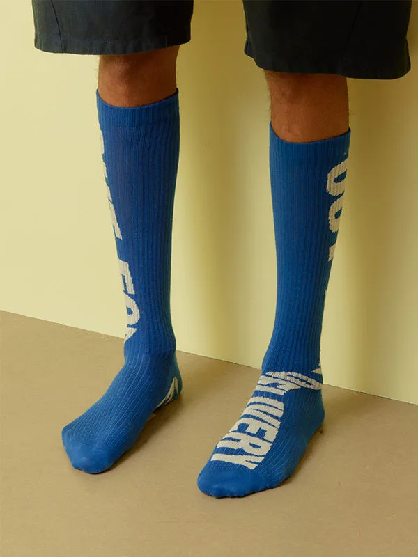 Henrik Vibskov Boutique Out For Delivery Socks Homme 8211 Blue OFD Off White Men Socks