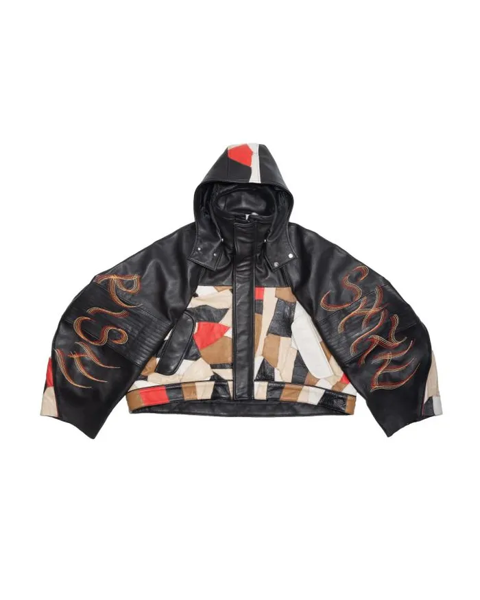 Henrik Vibskov Boutique Patch Leather Jacket 8211 Multi Women Jackets and Coats Henrik Vibskov Boutique Patch Leather Jacket 8211 Multi Women Jackets and Coats
