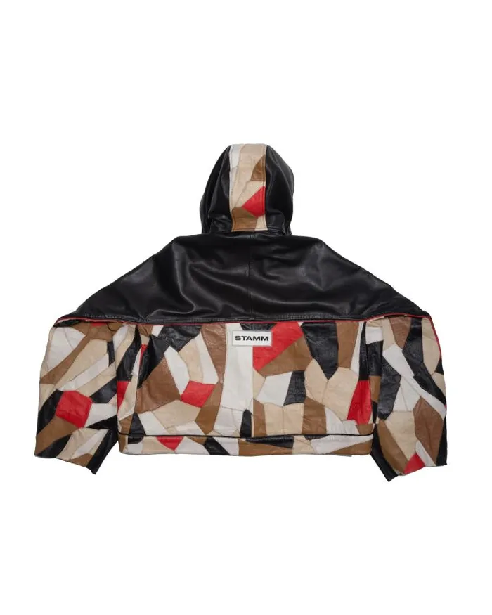 Henrik Vibskov Boutique Patch Leather Jacket 8211 Multi Women Jackets and Coats