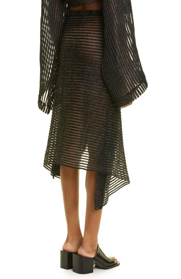 Henrik Vibskov Boutique Patricia Drape Skirt 8211 Black Women Skirts and Shorts