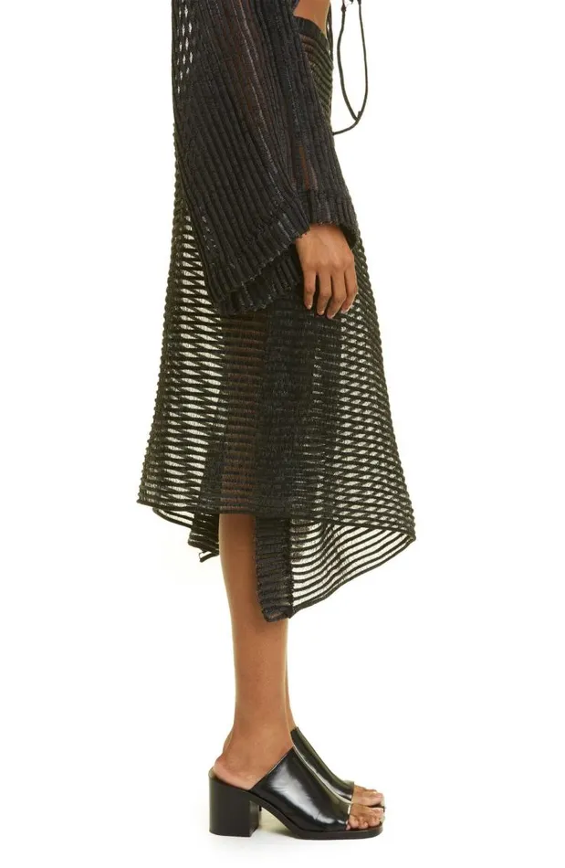 Henrik Vibskov Boutique Patricia Drape Skirt 8211 Black Women Skirts and Shorts