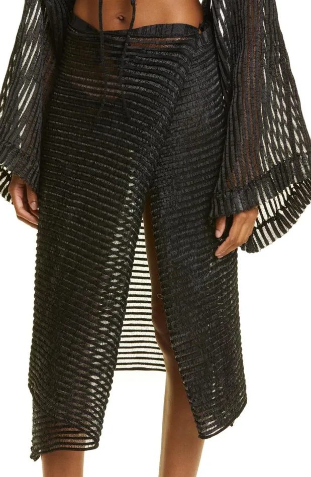 Henrik Vibskov Boutique Patricia Drape Skirt 8211 Black Women Skirts and Shorts