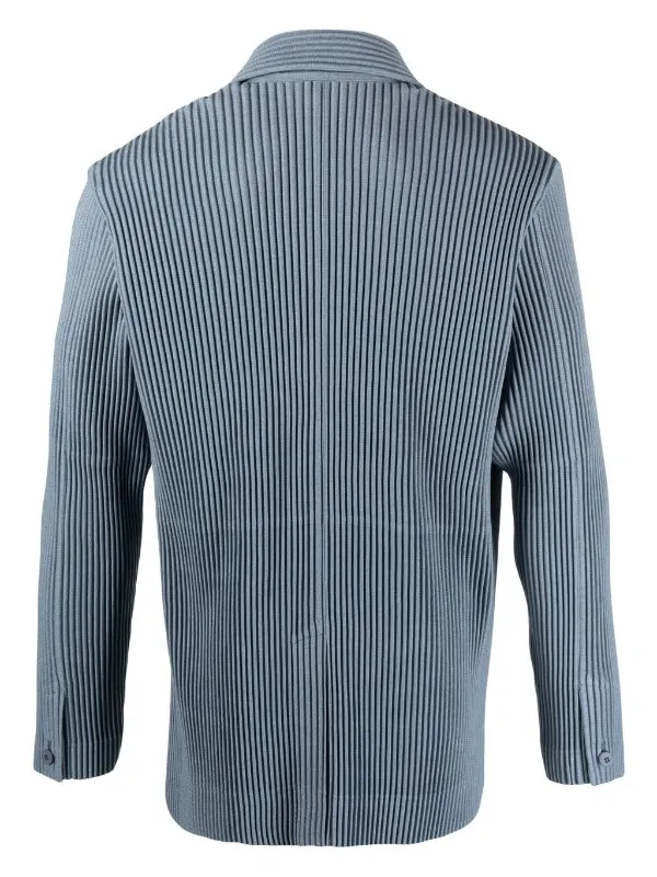 Henrik Vibskov Boutique Pleated Jacket 8211 Blue Men Suits and Blazers