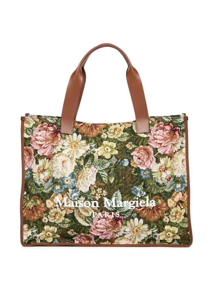 Henrik Vibskov Boutique Shopper Tote Bag 8211 Green FloralChestnut Women Handbags Henrik Vibskov Boutique Shopper Tote Bag 8211 Green FloralChestnut Women Handbags